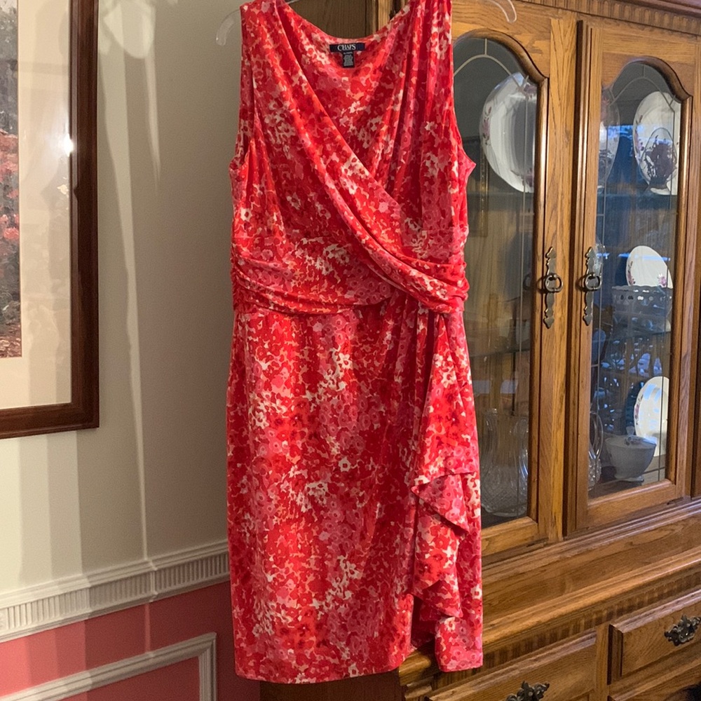 Pink and red floral dress